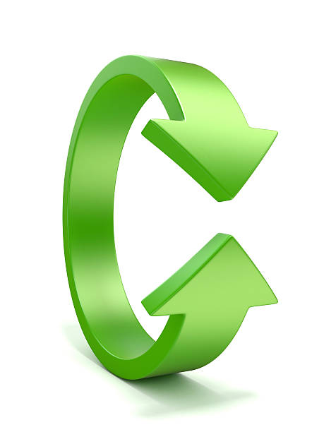 istock Green, vertical rotation, arrow sign. 3D 503756342