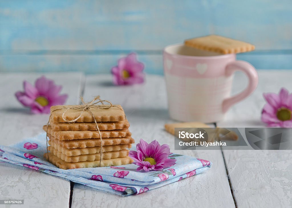 Homemade shortbread cookies Homemade shortbread cookies on whithe wooden background Afternoon Tea Stock Photo