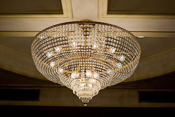 istock Chrystal chandelier close-up with copy space 503757725