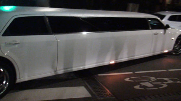 istock Luxury Limo On The Road In The Night 503758050
