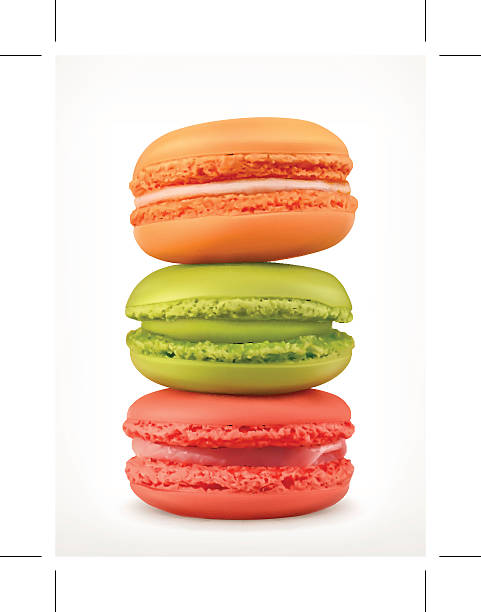 ilustrações, clipart, desenhos animados e ícones de ícone do vetor de macarons, - macaroon french culture dessert food