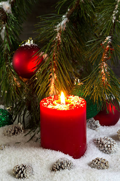 istock Burning red Candle during the holidays 503759005