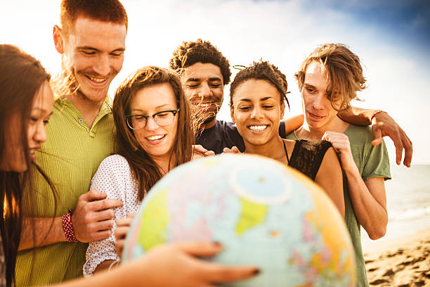 istock teenagers college student smiling with globe 503760250