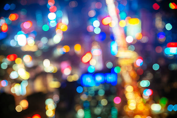 istock Blurred nighttime scene of a city 503760748