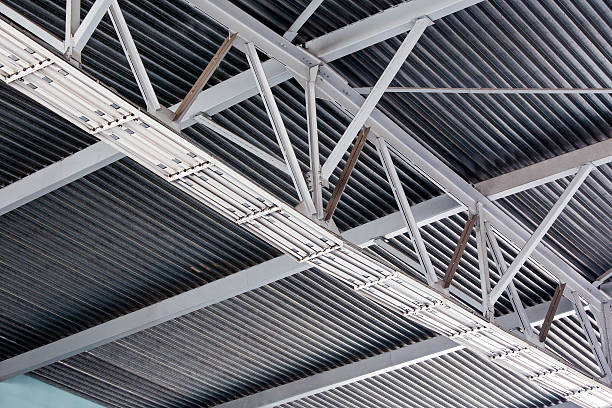 istock Modern metal roof inside storehouse 503761711