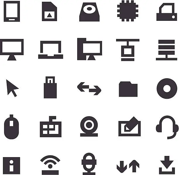 Vector illustration of Computer Icons - Smart Series