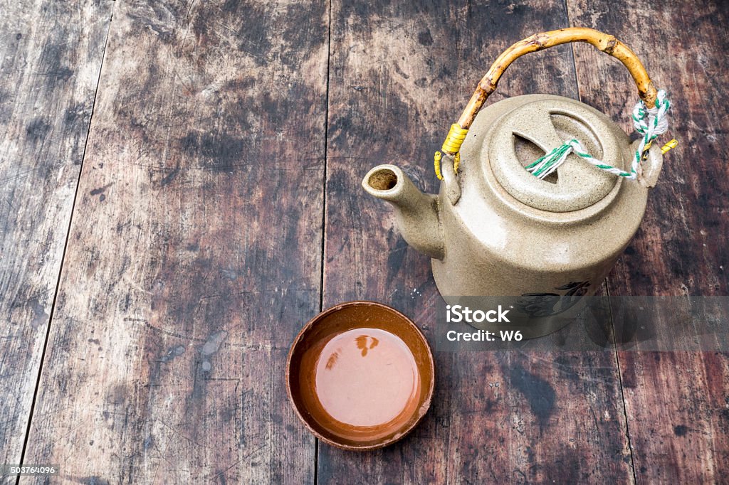 Chinese farmers’ teapot and cup Chinese country life, farming life Afternoon Tea Stock Photo