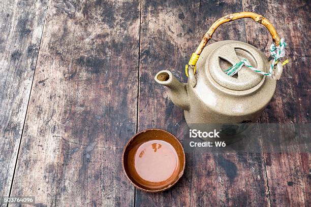 Chinese Farmers Teapot And Cup Stock Photo - Download Image Now - Afternoon Tea, Asia, Backgrounds