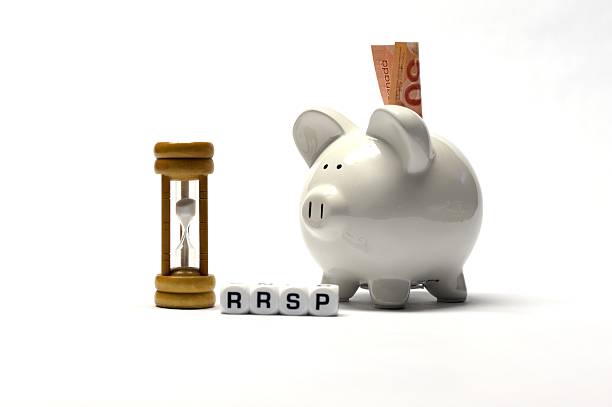 rrsp - retirement pension hourglass concepts zdjęcia i obrazy z banku zdjęć