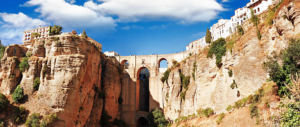 ronda, málaga province, andalusien, wirbelsäule - puenta nueva stock-fotos und bilder