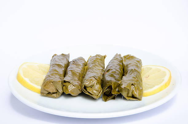 Stuffed grape leaves stock photo