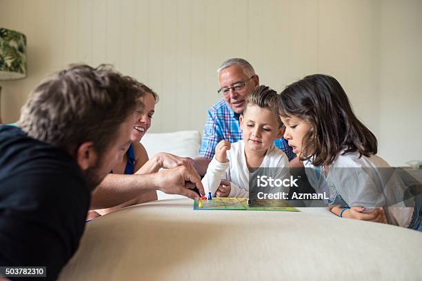 This Is Great Family Game Stock Photo - Download Image Now - Family, Board Game, Playful