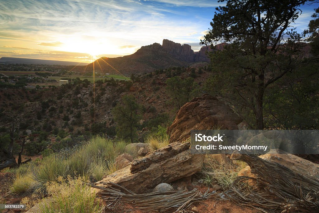 Hildale atardecer gran angular - Foto de stock de Hildale libre de derechos