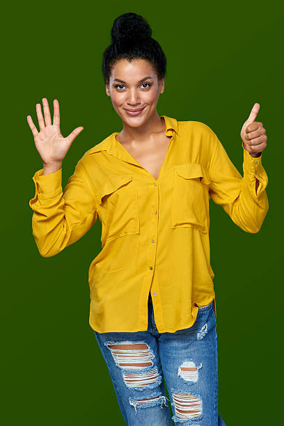 istock Woman showing six fingers 503783668