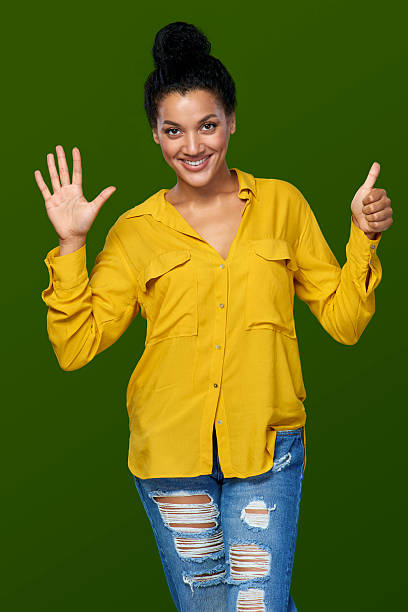istock Woman showing six fingers 503783714