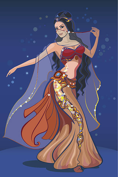 belly dance east girl dancing belly dance belly dancing stock illustrations