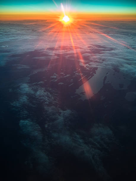 istock Toned image sunset above the clouds to the ground 503784442