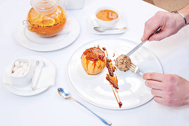 istock Biffin, Creme Brulee, Fried Ice Cream  with Sea-Buckthorn Tea 503785538