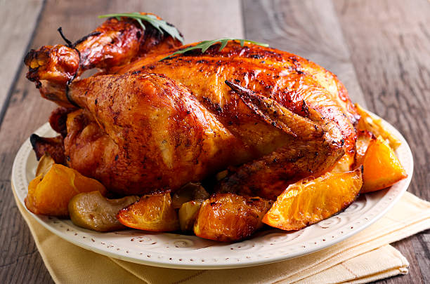 istock Roasted citrus chicken on plate 503785644