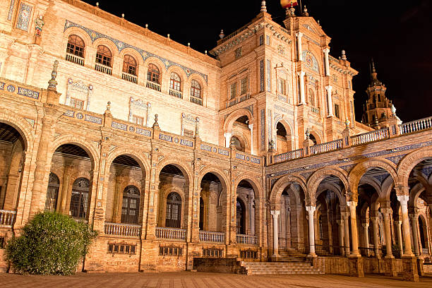 istock Spanish Square (Plaza de Espana) in Sevilla at night, Spain 503785906