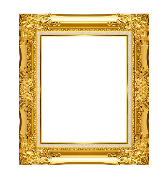 istock Silver picture frame. Isolated on black background 503786443