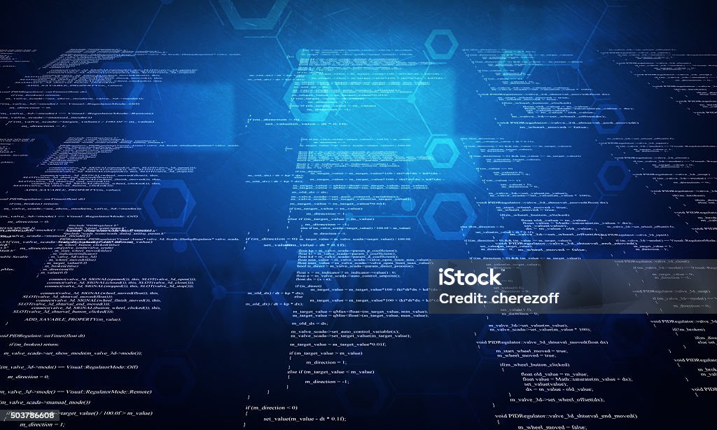 Modern Display Of Data Source Code Stock Photo - Download Image Now ...
