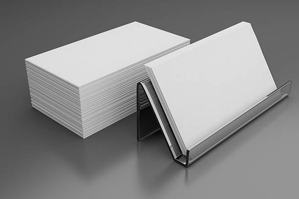 Professional blank business card stock photo