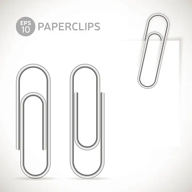 Vector illustration of Paperclips