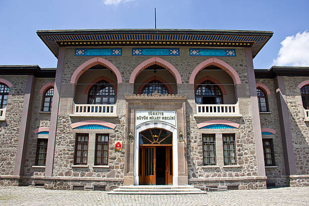 İstanbul, Turkey, April 14, 2022: The Old Oriental Art Museum in Sultanahmet, Turkey. The Museum of Ancient Oriental Works is a museum within the Istanbul Archeology Museum. The collections in the museum consist of works belonging to the pre-Greek eras of Anatolia and Mesopotamia, and the pre-Islamic eras of Egypt and the Arabian Peninsula.