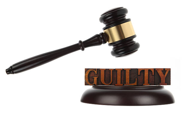 istock Guilty Under the Gavel on White Background 503787689