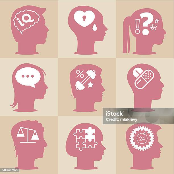 Persönlichkeit Stock Vektor Art und mehr Bilder von Psychische Erkrankung - Psychische Erkrankung, Illustration, Profil