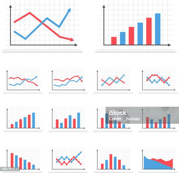 Graphs Stock Illustration - Download Image Now - Graph, Chart, In A Row