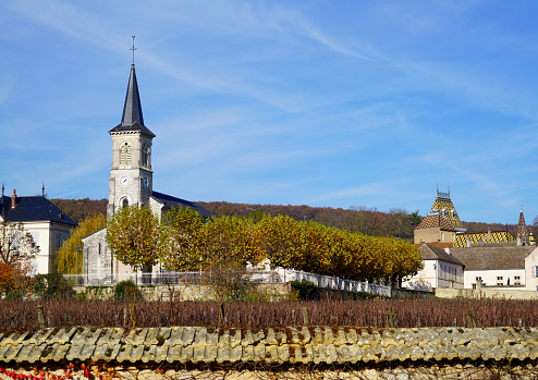 church of the french village Aloxe Corton