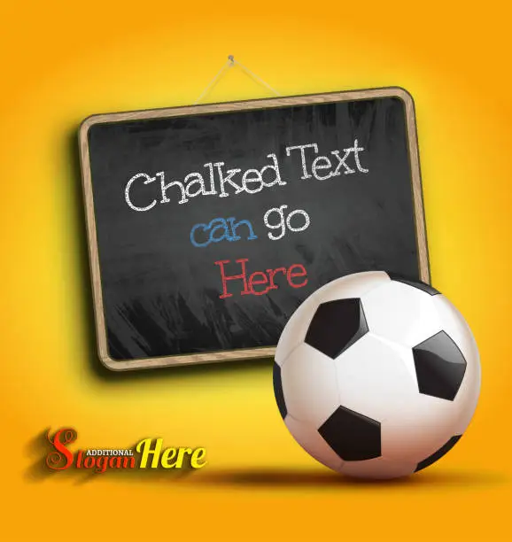 Vector illustration of Soccer Ball and Blackboard