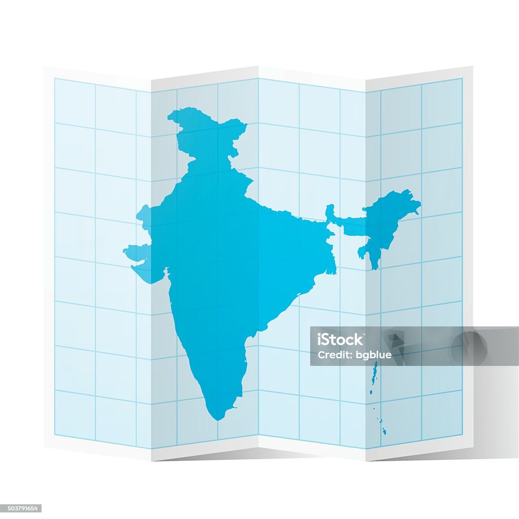 Background India Map Frame India Map Folded Isolated On White Background Stock Illustration ...