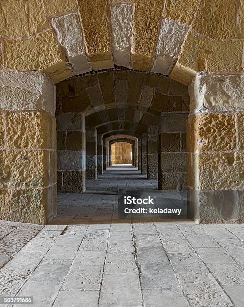 Corridor In The Citadel Of Qaitbay Alexandria Egypt Stock Photo - Download Image Now