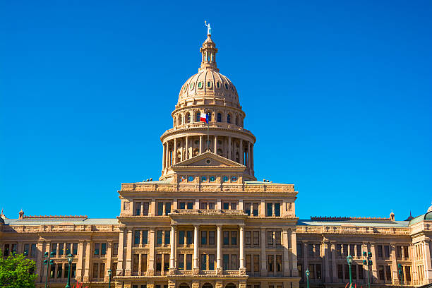 kapitol stanu teksas budynek - texas state flag texas dome austin texas zdjęcia i obrazy z banku zdjęć