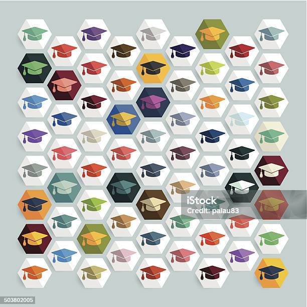 Flat Design Cap Stock Illustration - Download Image Now - Abstract, Achievement, At The Edge Of