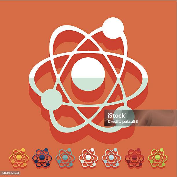 Ilustración de Diseño Plano Atom y más Vectores Libres de Derechos de ADN - ADN, Abstracto, Aplicación para móviles