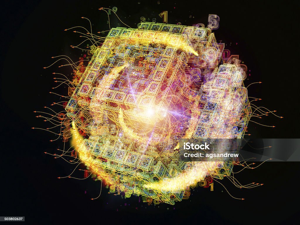 Realms of Design Element Conceptual Particle series. Backdrop composed of fractal and conceptual elements and suitable for use in the projects on science, information technology and design Abstract Stock Photo