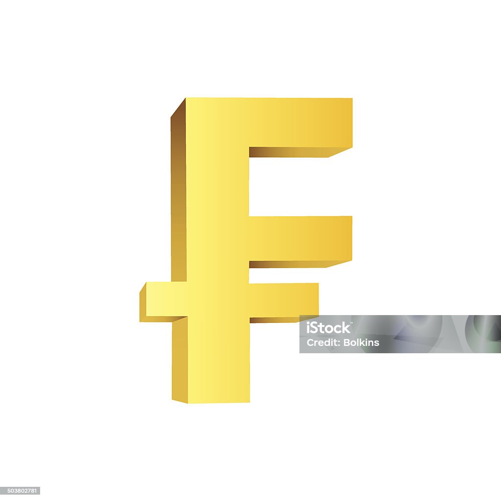 Símbolo de moneda de oro - arte vectorial de Actividades bancarias libre de derechos
