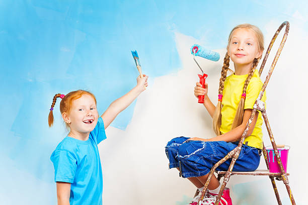 istock Two girls with brushes 503803613