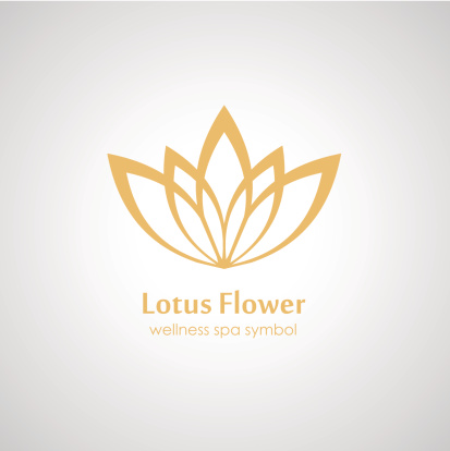 Vector floral label for Wellness industry