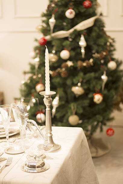istock Christmas party festive dinner table 503804980