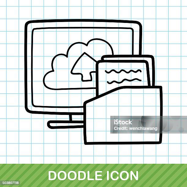 Computer Ddodle Computer Doodle Stock Illustration - Download Image Now - Composite ...