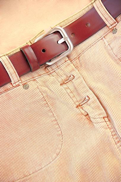 istock Corduroy Skirt With Leather Belt 503807227