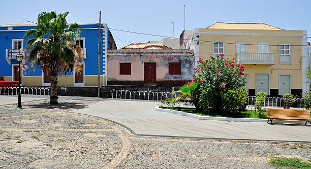 istock Bench, Homes and Plaza 503807267