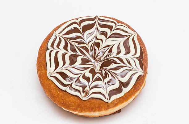 istock Donut with brown and white chocolate 503808270