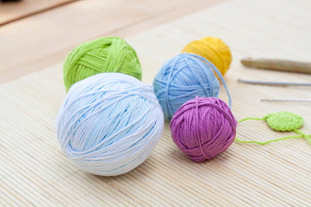 istock Color woolen clews for knitting 503808464