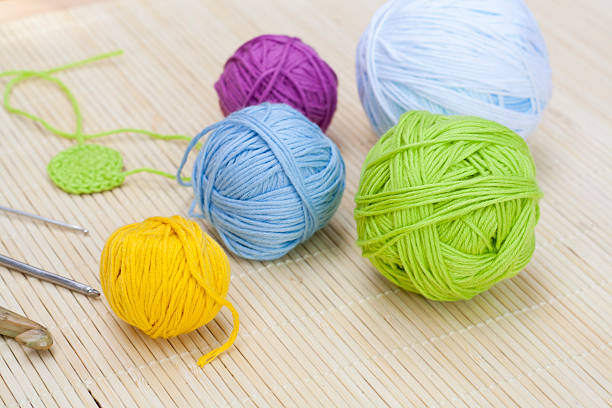 istock Color woolen clews for knitting 503808502